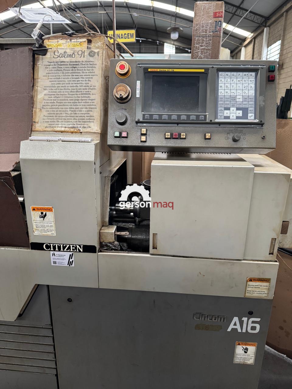 TORNO CNC CABECOTE MOVEL CITIZEN A16 - ALIMENTADOR DE BARRAS